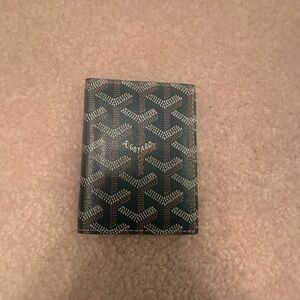 Goyard Black and White Chevron Wallet